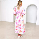 Celmira - Women's Elegant Flowy Midi Dress